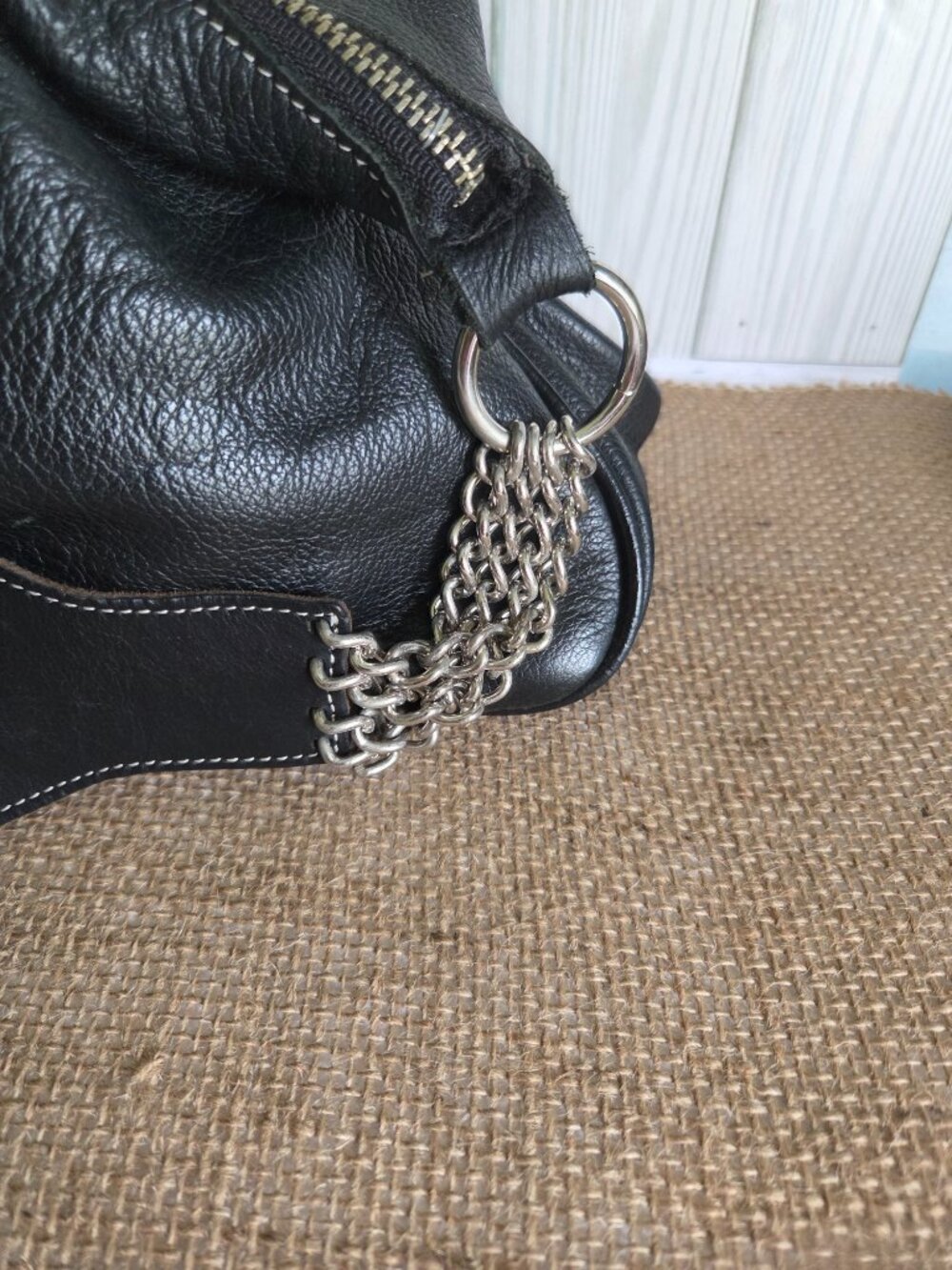 Vintage Style Harley-Davidson Black Pebbled Leather Shoulder Bag | Slouchy Hobo - Picture 14 of 14